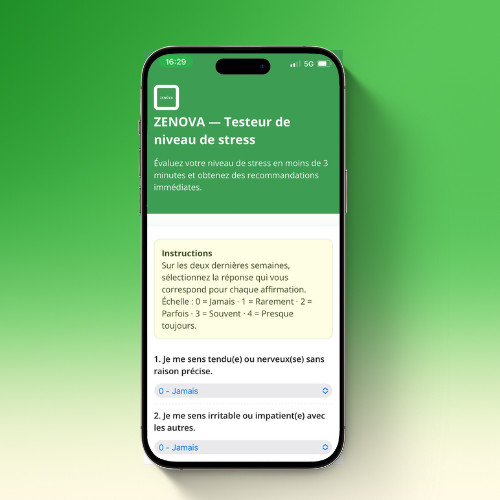 Zenova - L'Outil Qui Vous Aide À Maîtriser le Stress au Quotidien